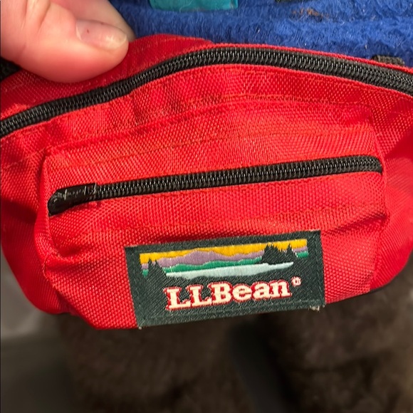 Vintage LL Bean Teddy Bear Plush Fleece Jacket Fanny Pack Stuffed Animal 17” - Picture 3 of 6